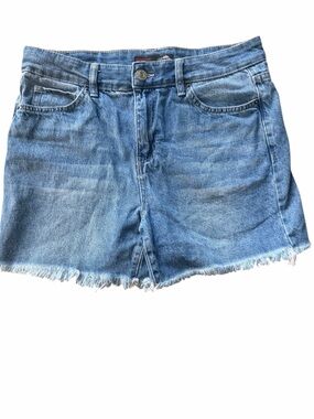 Royalty For Me Blue Denim Frayed Hem Shorts